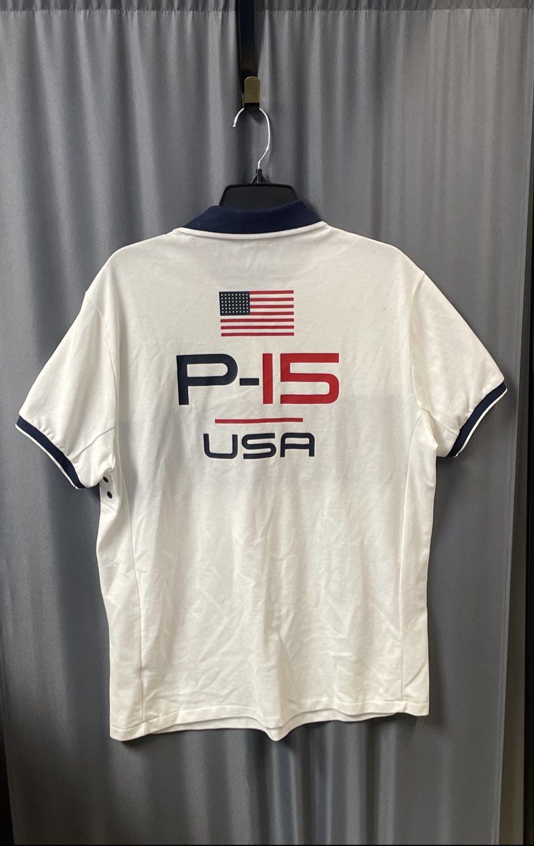 Polo Ralph Lauren Men's Open 65 Offshore Racing Polo Shirt White P-15 Sz L