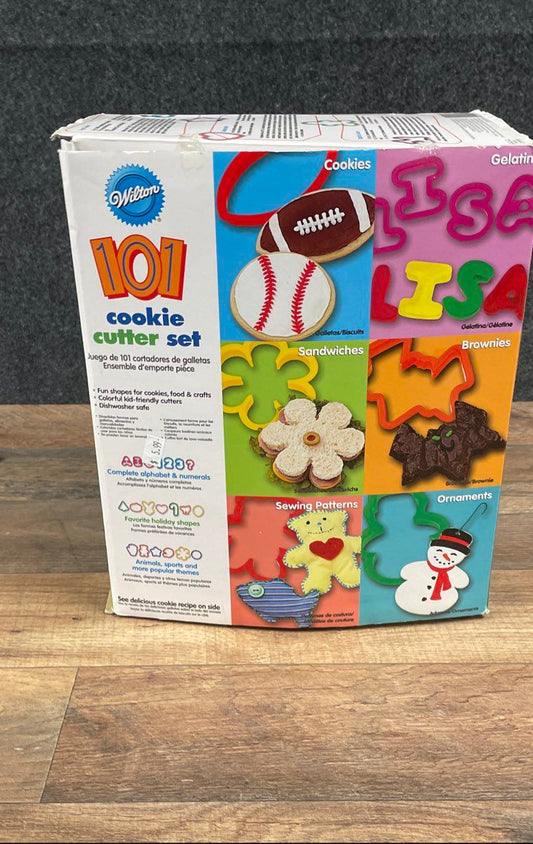 Wilton 101 Cookie Cutter Set Plastic Assorted Shapes Letters Numbers Holiday