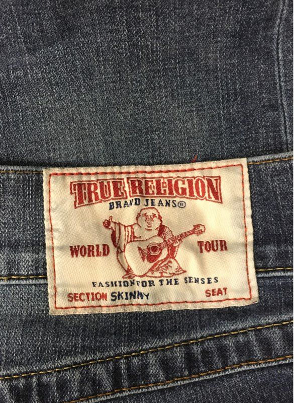 True Religion Men's Blue Section Skinny Stretch Denim Jeans Size 34