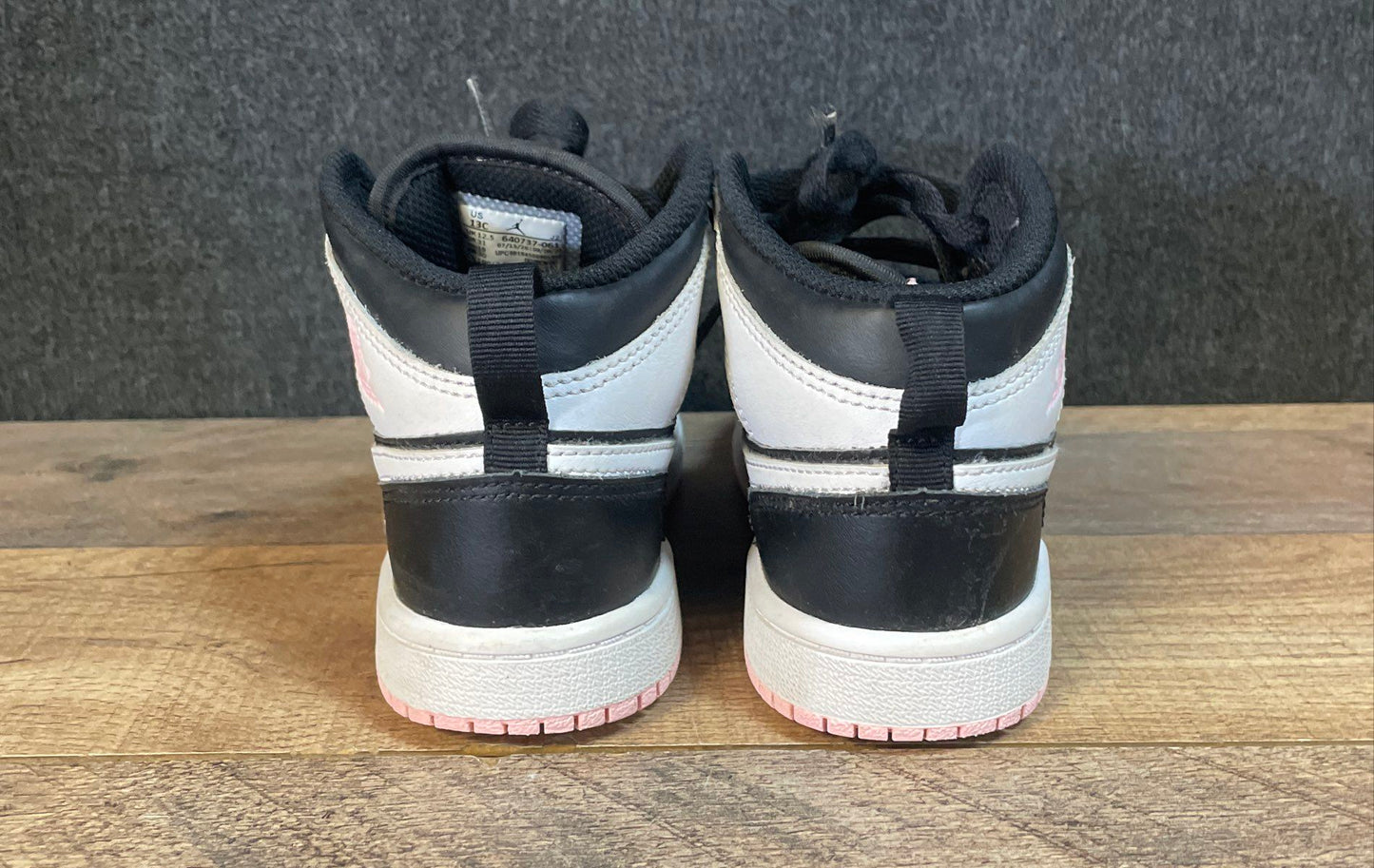 Nike Air Jordan 1 Mid Black Arctic Punch White Toddler Sneakers Size 13C