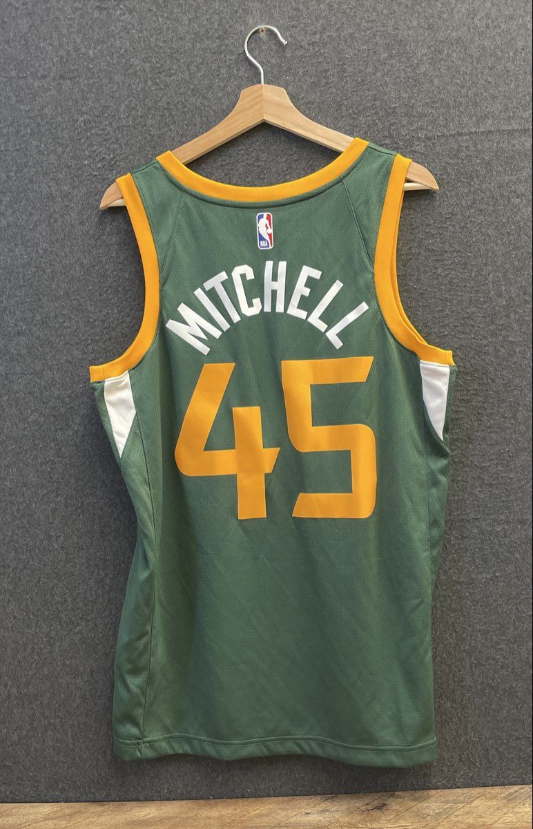 Nike Men's NBA Utah Jazz Donovan Mitchell #45 Swingman Green Jersey Sz 44 M