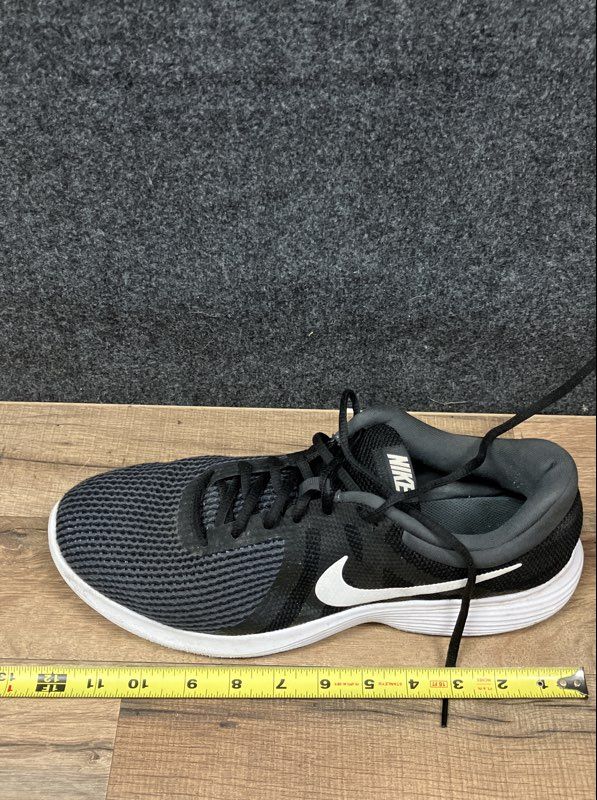 Nike Revolution 4 Black White Dark Grey Men's Running Shoes Size 11