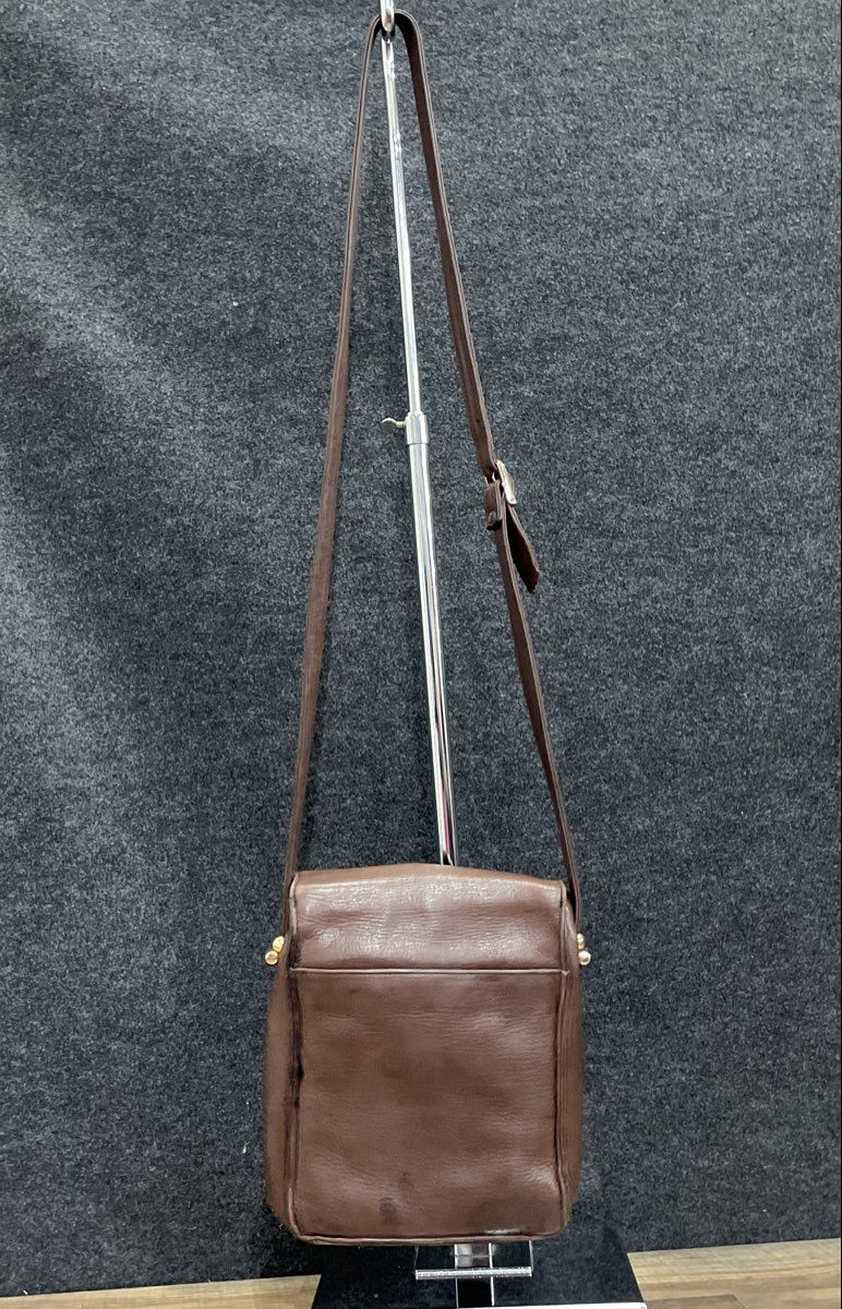 Vintage 1980s Jacqueline Ferrar Brown Leather Satchel Crossbody Bag