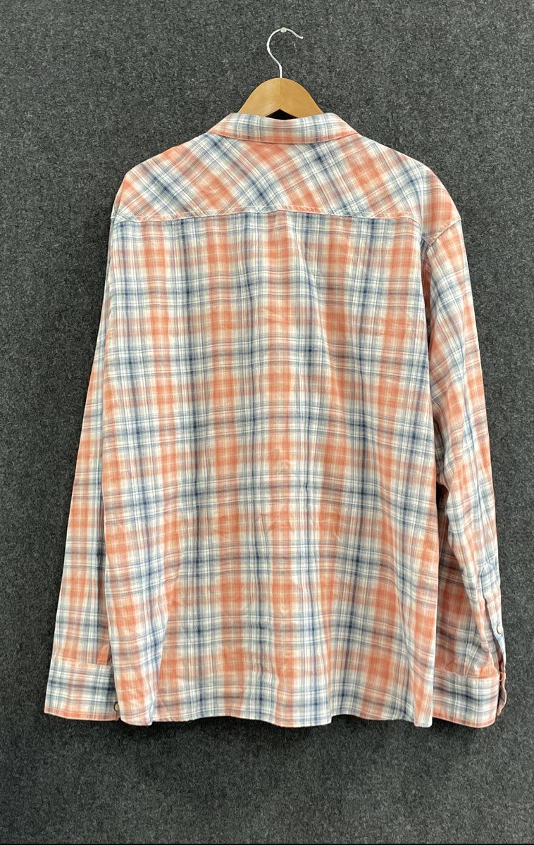 Ariat Men's Retro Fit Western Snap Front Plaid Long Sleeve Shirt Orange Sz XXL