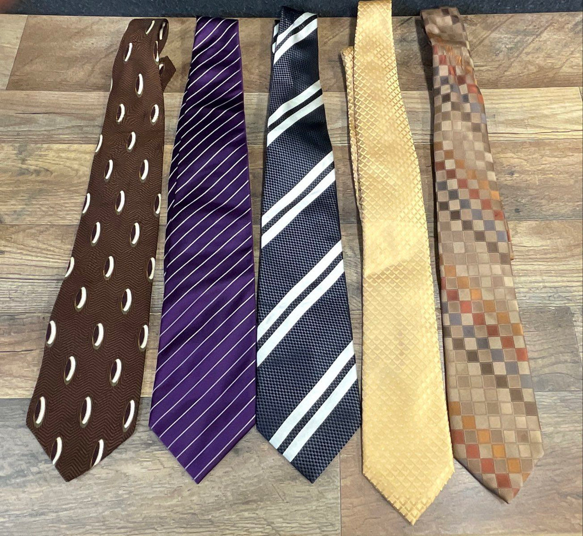 Bill Blass Sean John Madison Men's 100% Silk Neck Ties Mixed Patterns Lot of 5