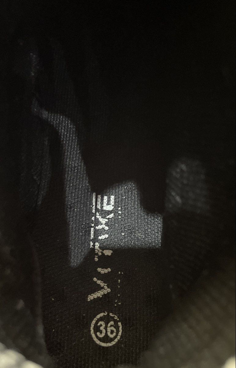 Vitike Black White Knit Elastic Strap Sock Sneaker High Top Size 36