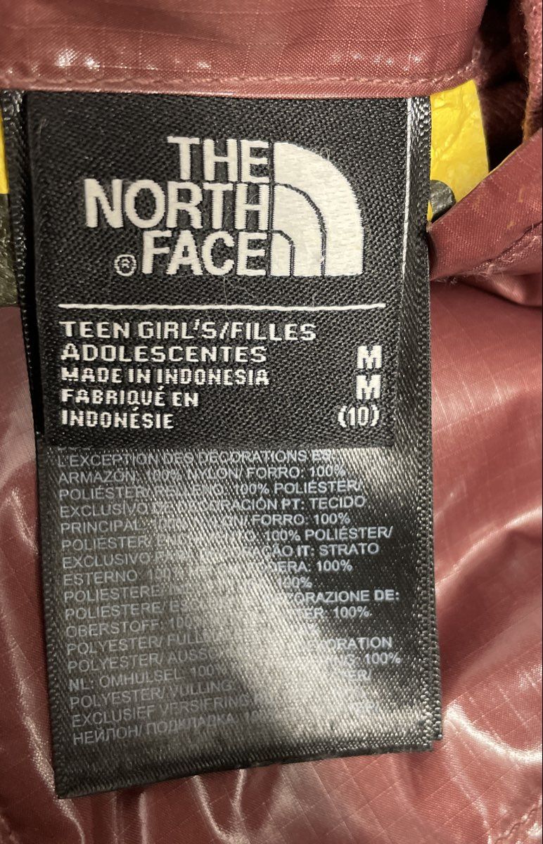 The North Face Girl's Mossbud Swirl Reversible Jacket Mauve Pink Fleece Sz M 10