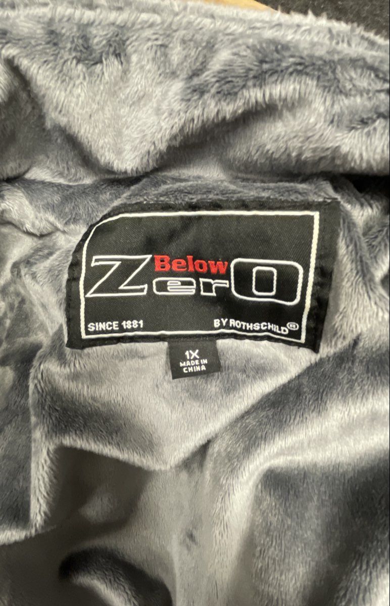 Below Zero Women's Ski Jacket Parka Gray Pink Hooded Fleece Lined Pattern Sz 1X