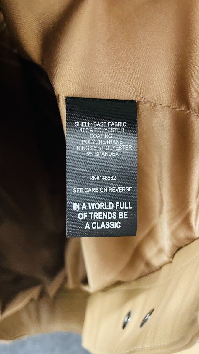 Torrid Women's Faux Leather Trucker Jacket Tan Snap Button Size 2