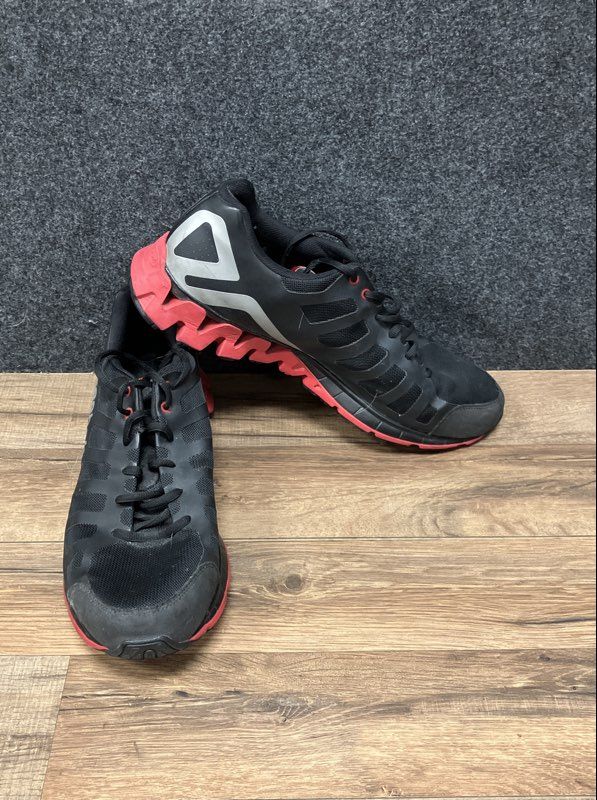 Reebok Zigtech ZigDynamic Black Red Silver Running Shoes Men's Size 12