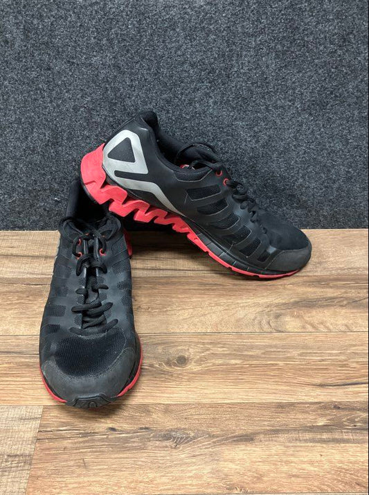 Reebok Zigtech ZigDynamic Black Red Silver Running Shoes Men's Size 12
