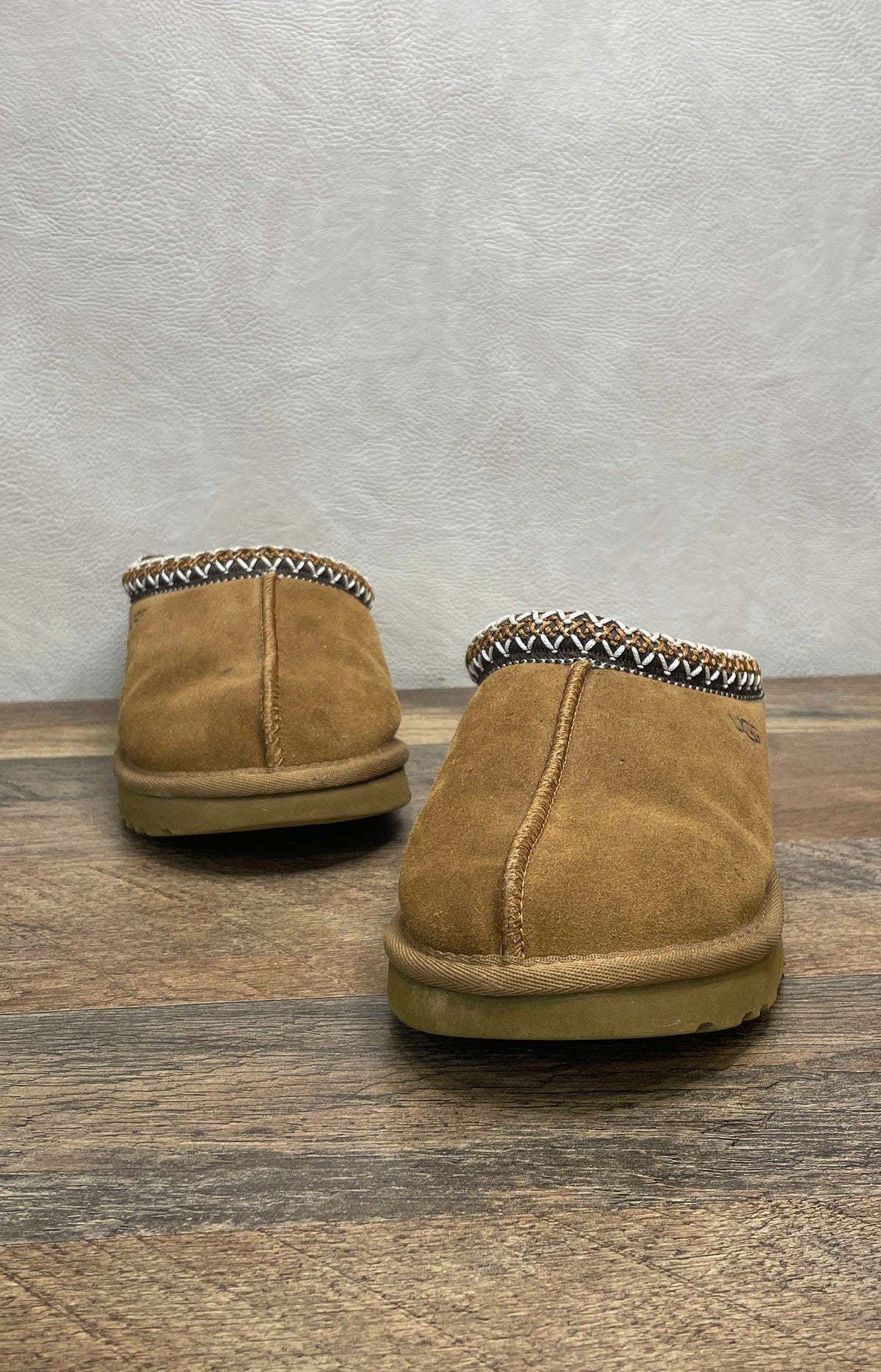UGG Tasman Slipper Chestnut Suede Braid Clogs Women's Size 6