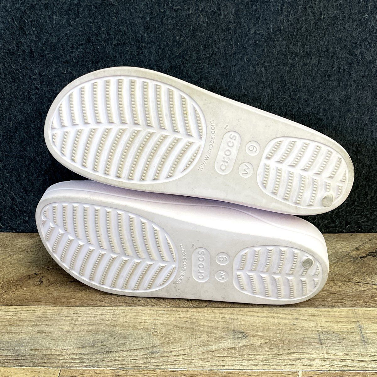 Crocs Classic Platform Sandal Pink Two-Strap Slide Women's Size 9