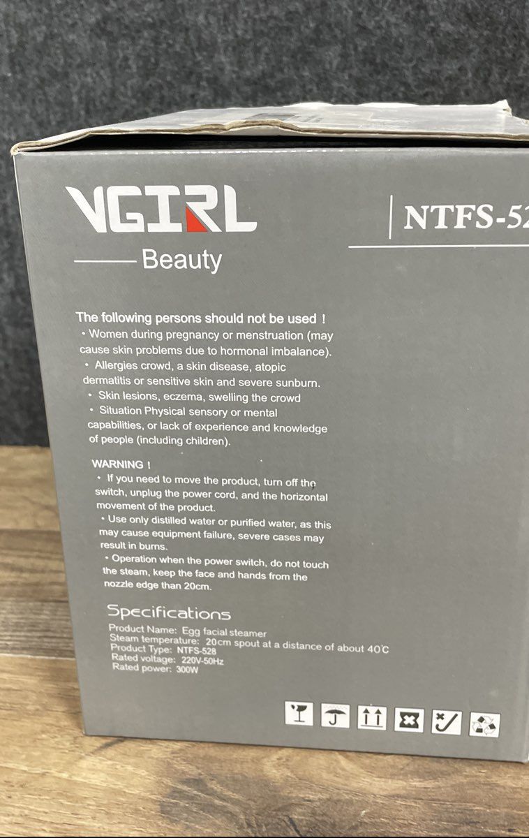 Vgirl Beauty Egg Facial Steamer Constant Temperature NTFS-528 White Pink