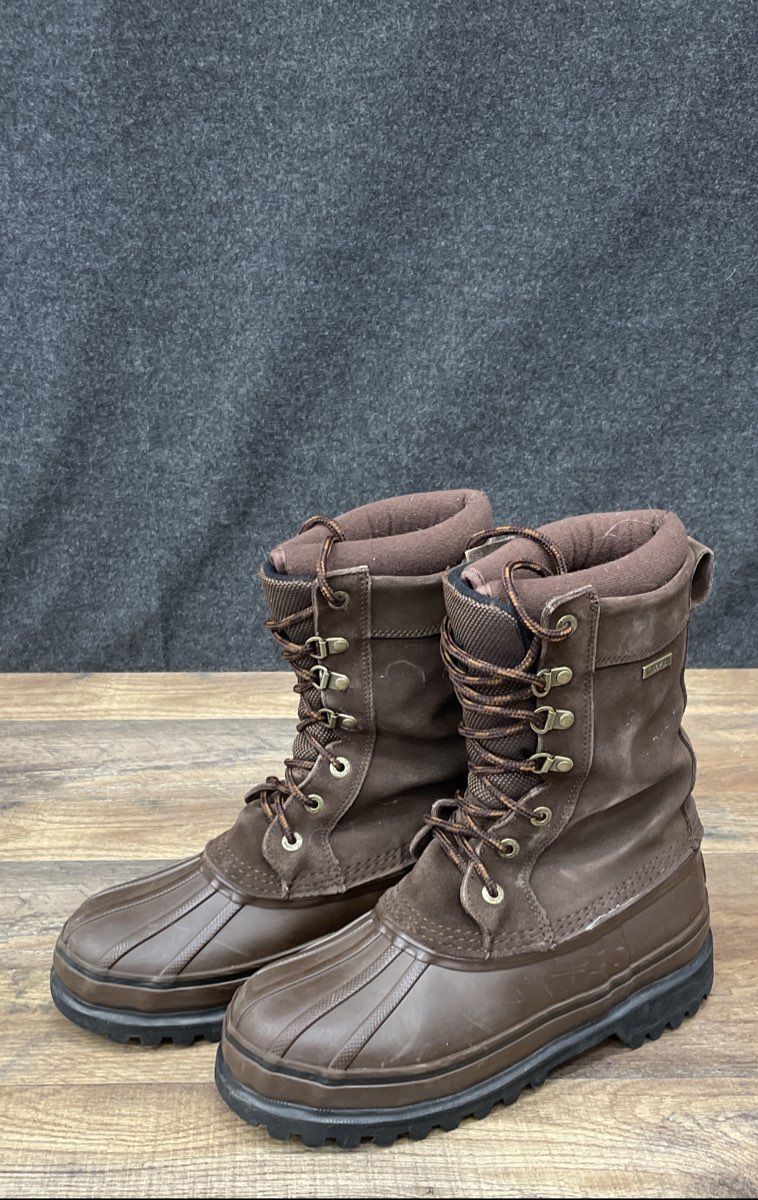 Cabela's Thinsulate Ultra Insulated Brown Leather Duck Pac Boots Size 9