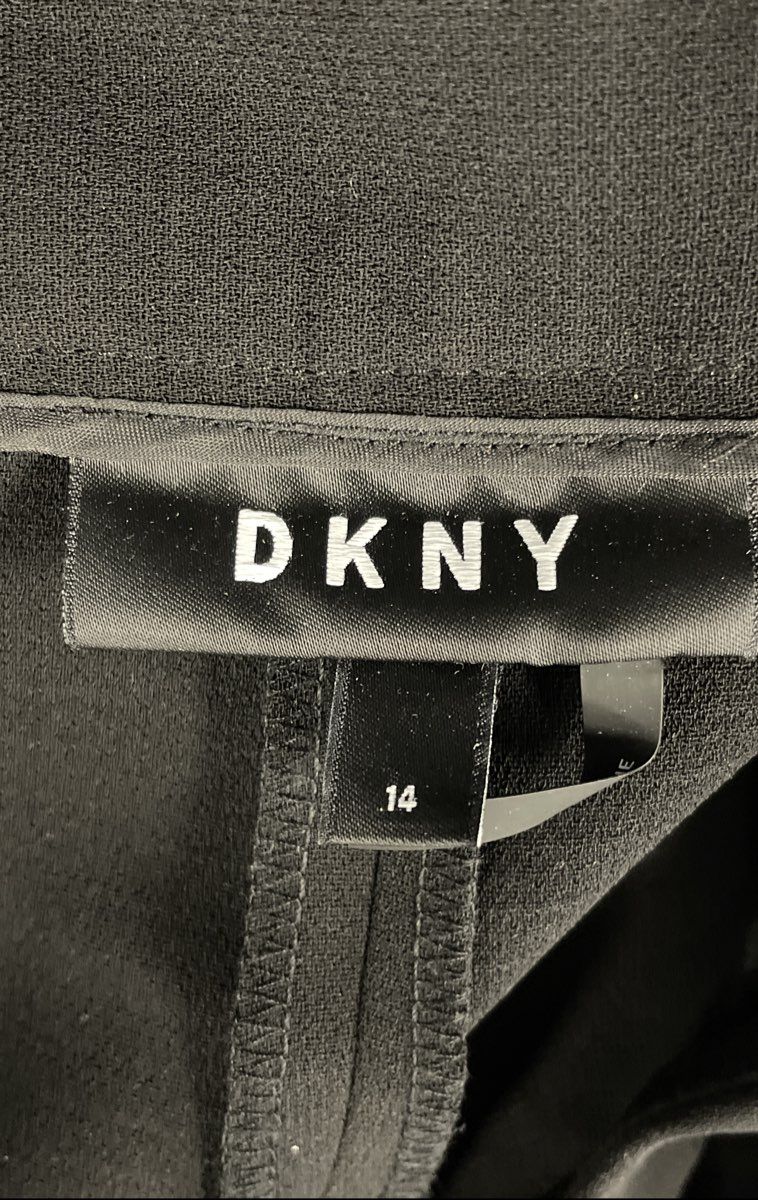 DKNY Women's Black Foundations Wide Leg Sailor Button Detail Trousers Sz 14 NWT