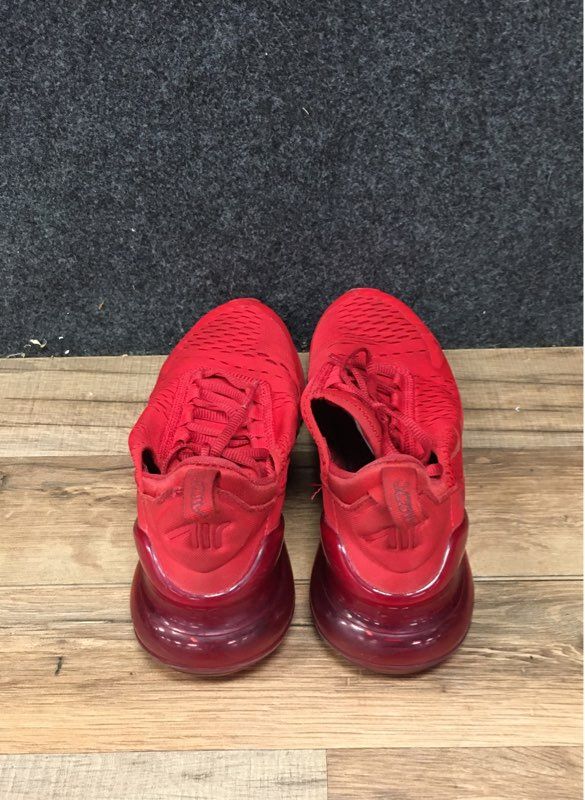 Nike Air Max 270 University Red Triple Red Youth Sneakers Size 5.5Y