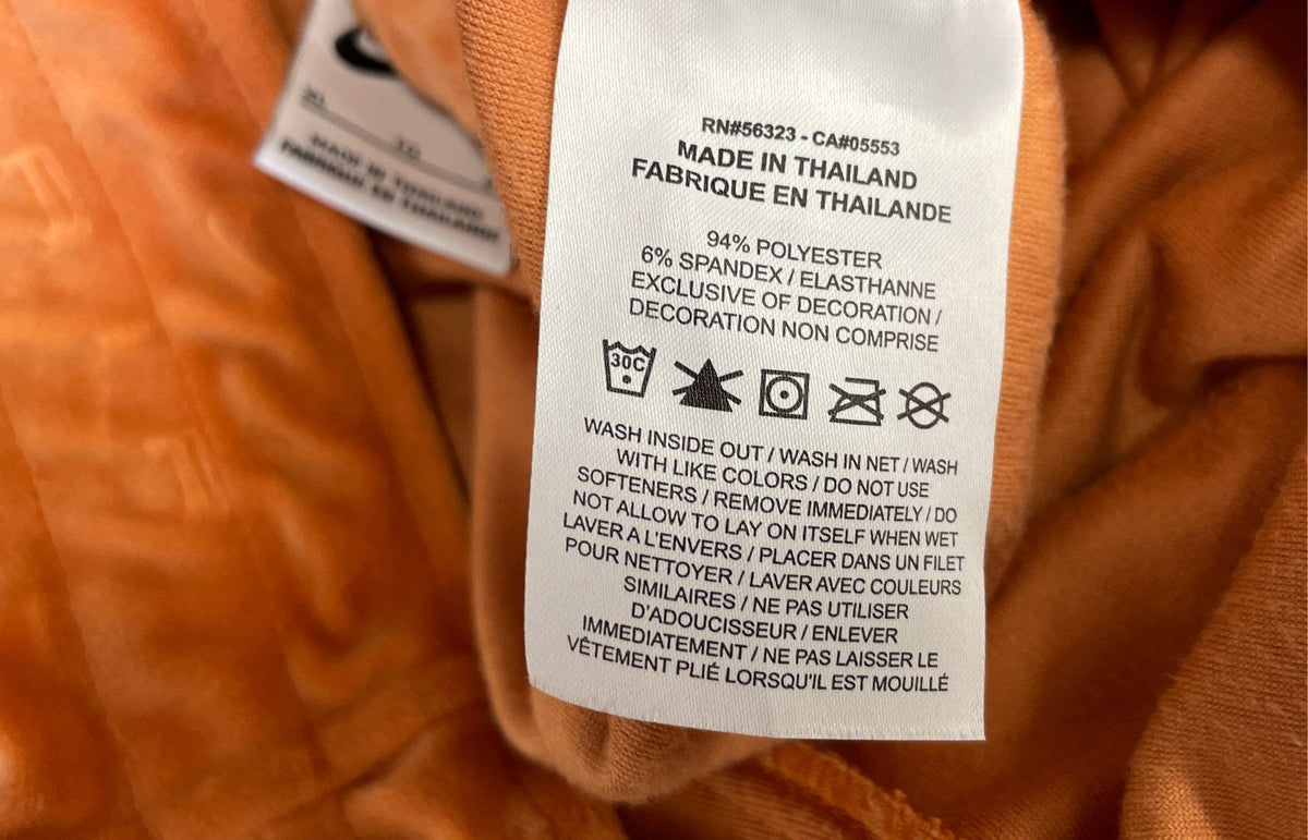 Nike Air Women's Orange Velour Monogram Logo Flared Sweatpants Size XL