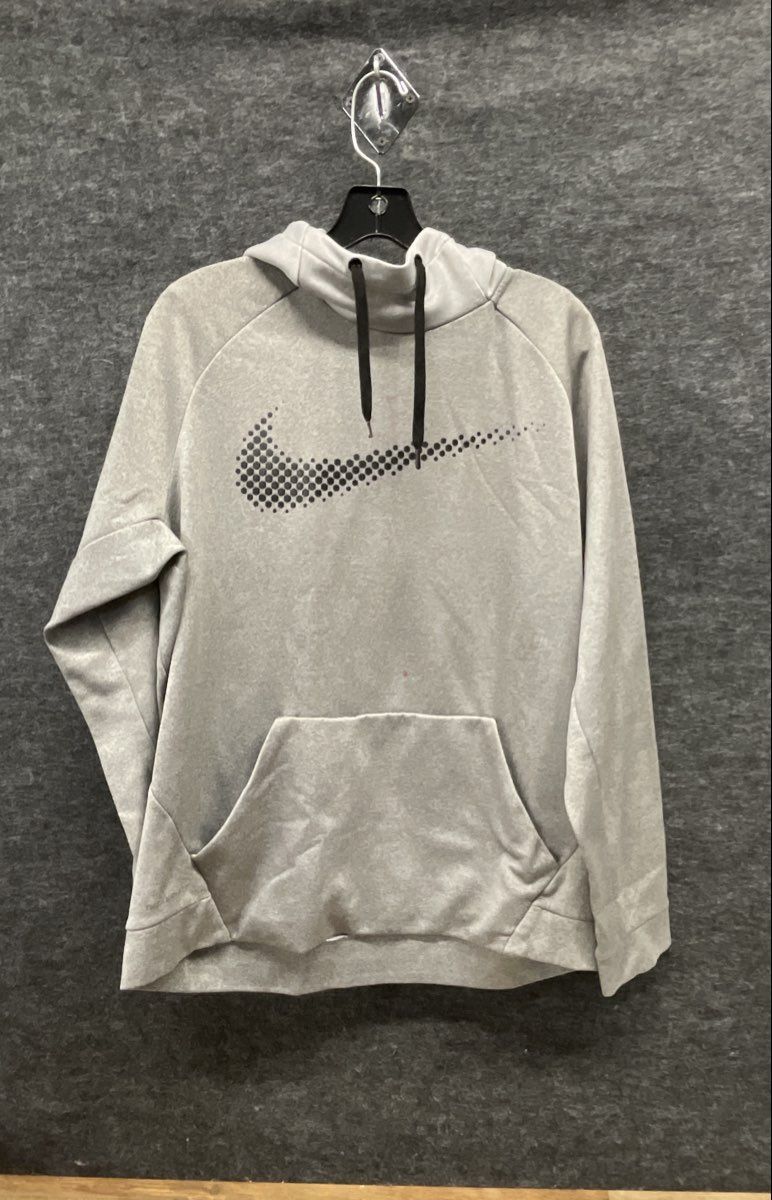 Nike Men's Therma-FIT Pullover Hoodie Gray Halftone Swoosh Size L