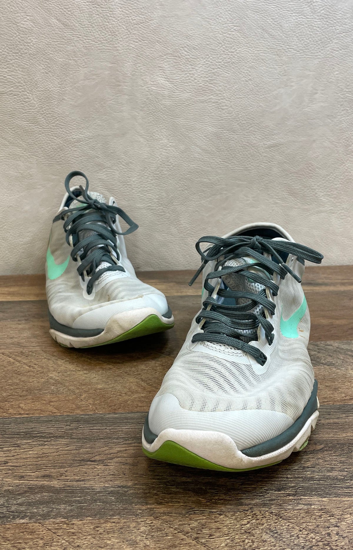 Nike Free TR 7 Wolf Grey White Mint Green Women's Training Shoes Size 9