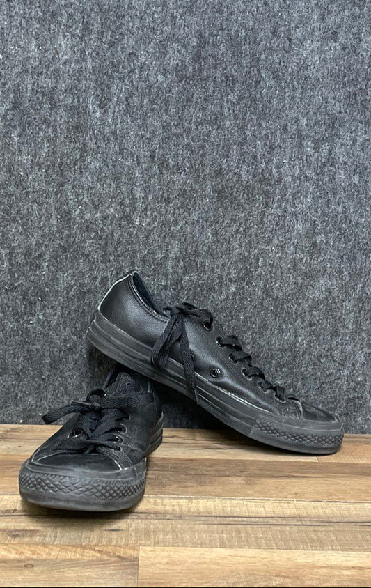 Converse Chuck Taylor All Star Ox Triple Black Leather Low Top Size Men's 6