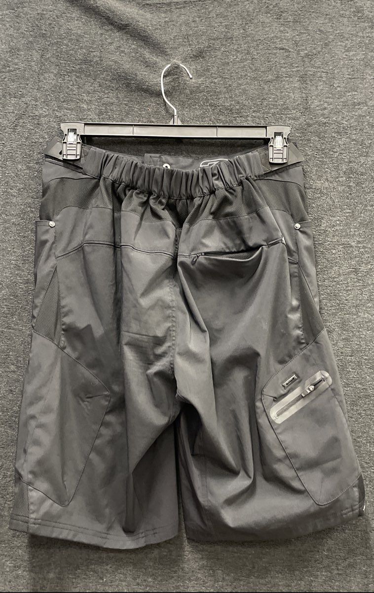 Zoic Men's Ether Mountain Bike Cycling Shorts Black Cargo Pockets Sz L