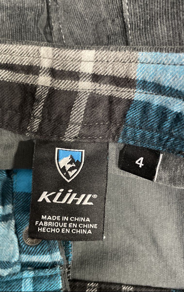 Kuhl Women's Charcoal Grey Corduroy Button Front Mini Skirt Sz 4