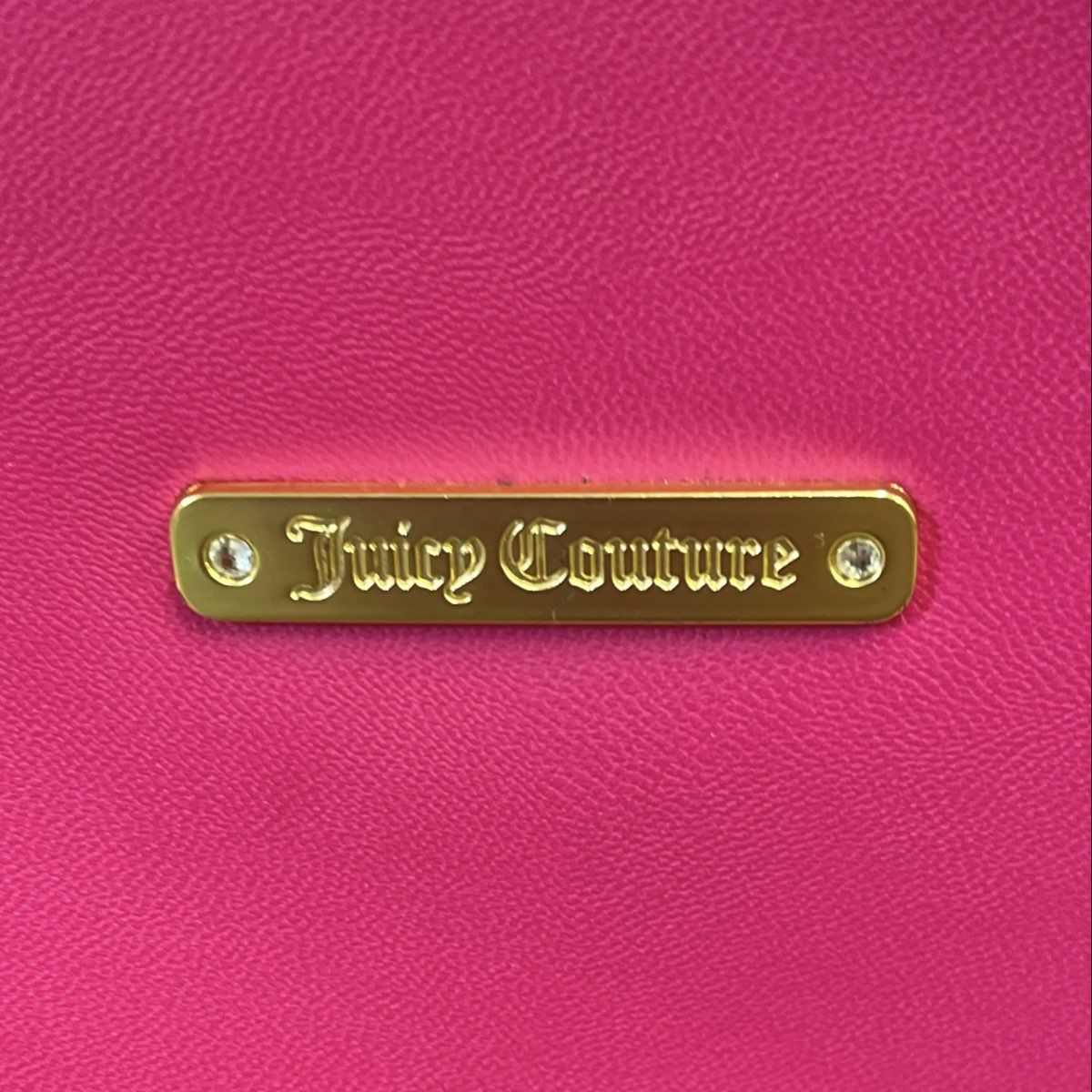Juicy Couture Pink Faux Leather Backpack Black Sequin Gold Tone Hardware