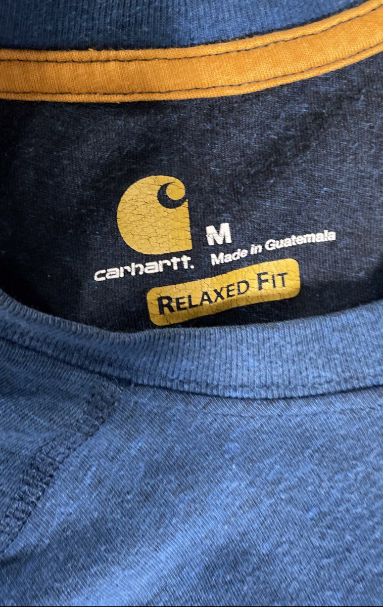 Carhartt Men's Lot of 2 Relaxed Fit Force Pocket T-Shirts Green Blue Sz M