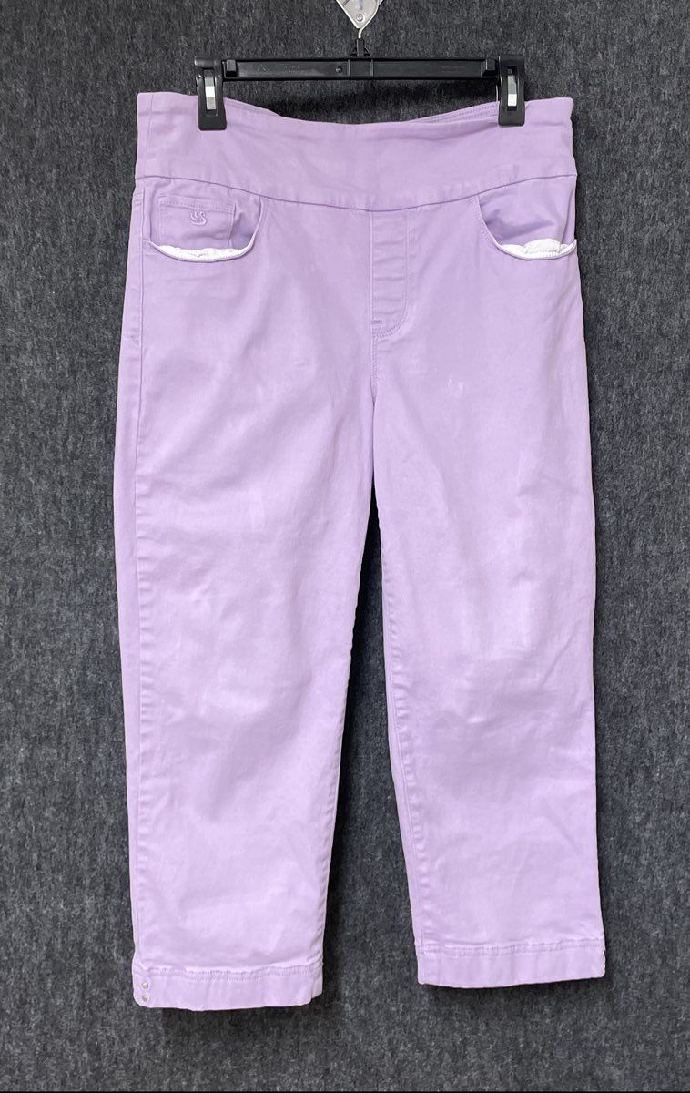 Gloria Vanderbilt Women's Amanda Slimming Stretch Lilac Cropped Jeans Size 10