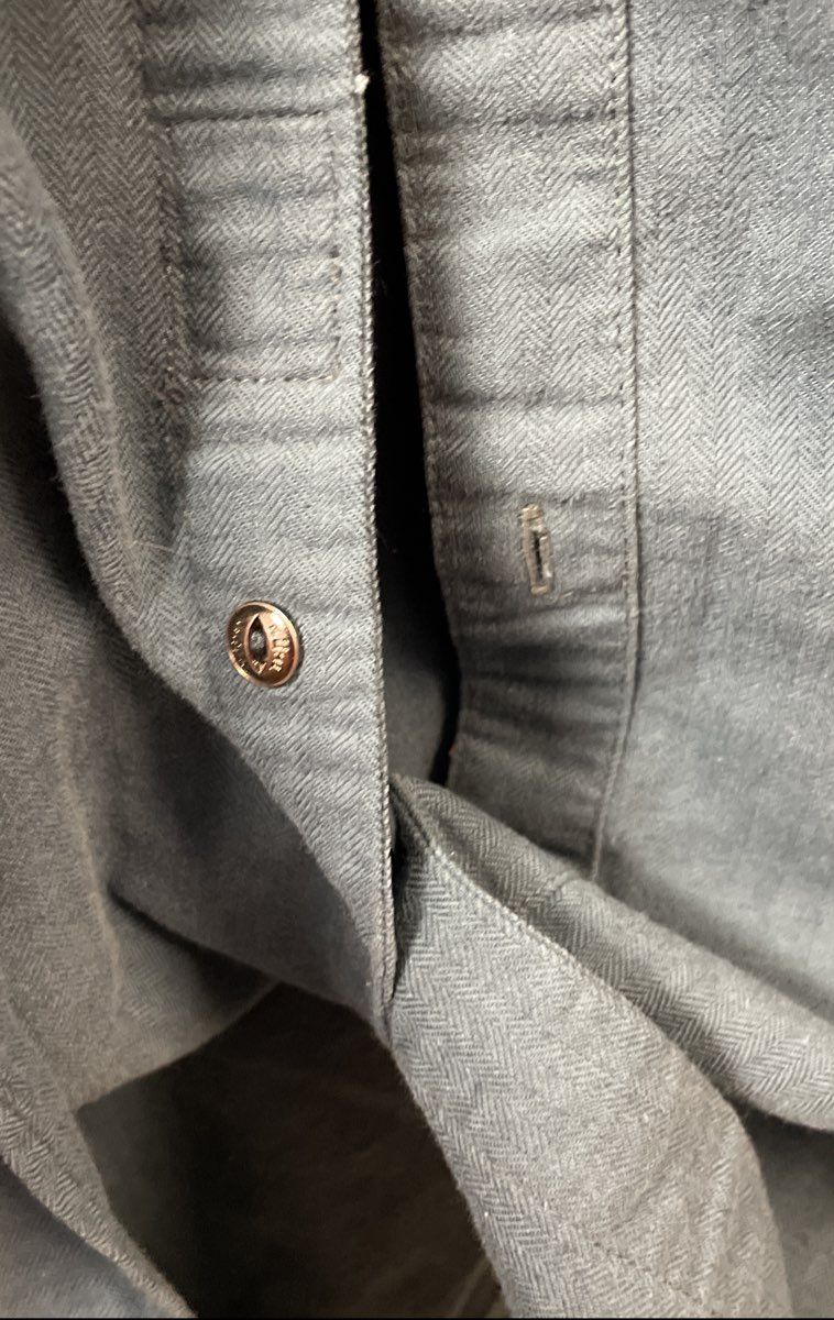 Kuhl Men's Teal Herringbone LS Button Down Cotton Linen Blend Shirt L