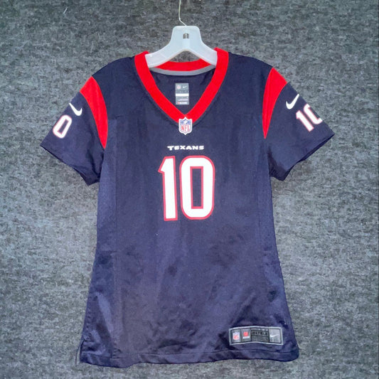Nike Women's Houston Texans DeAndre Hopkins Jersey Navy Blue NFL Number 10 Sz S