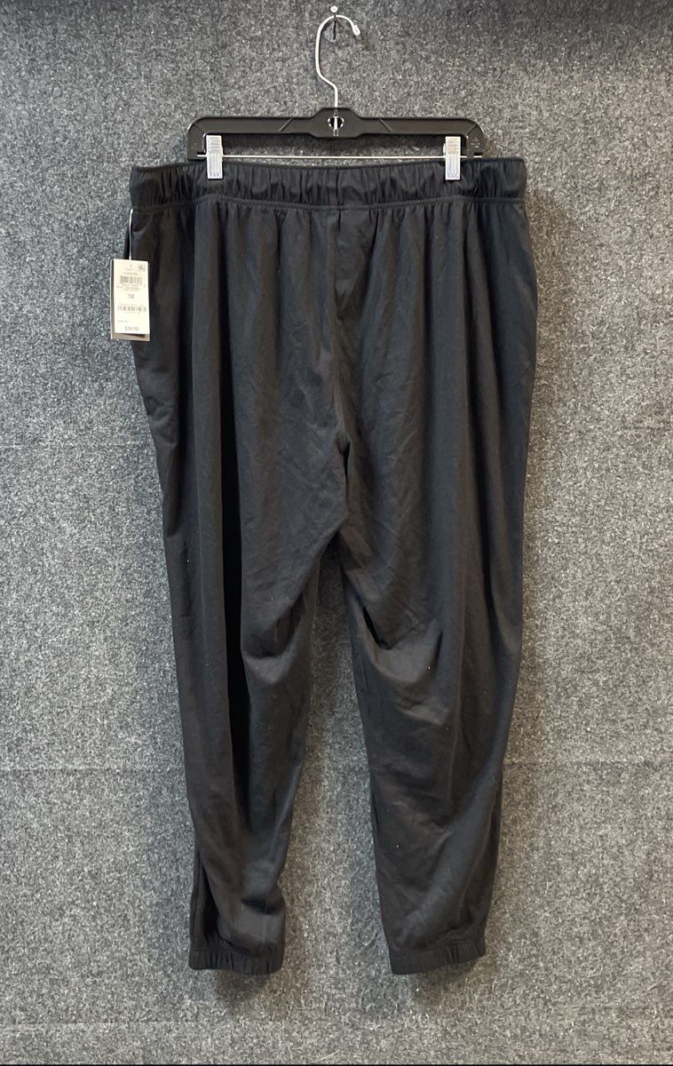 Ideology Women's Jogger Pants Deep Black Cotton Blend Elastic Waist NWT Sz 1X