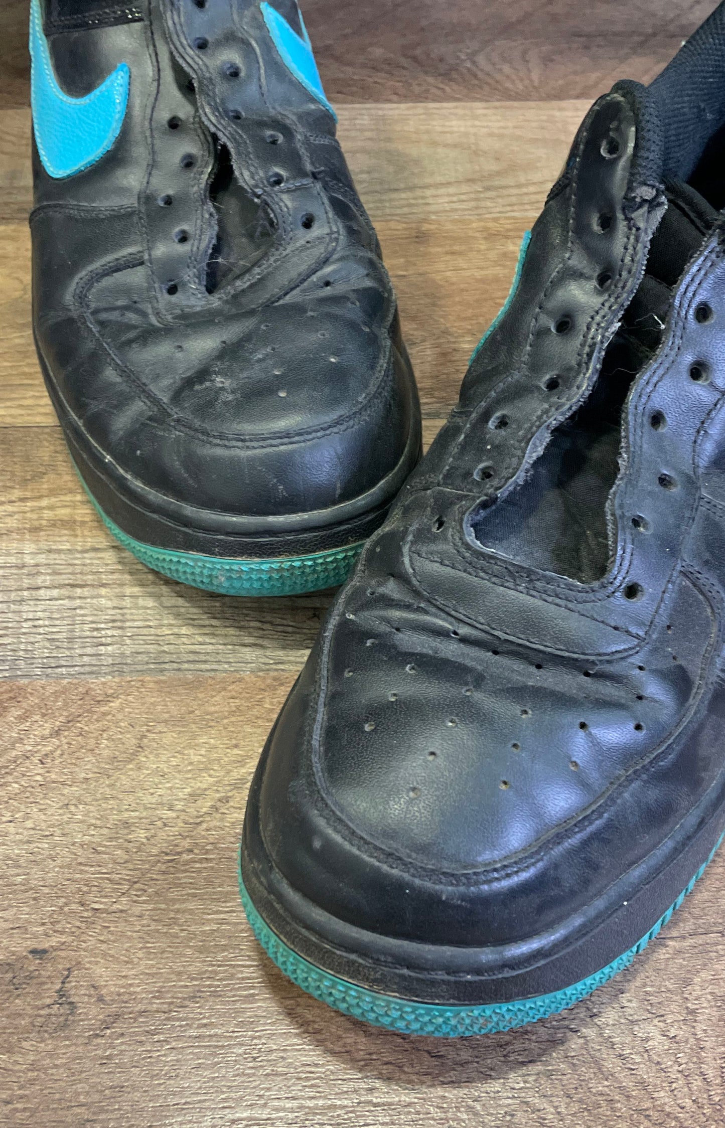 Nike Air Force 1 '07 Low Black Chlorine Blue Size 11