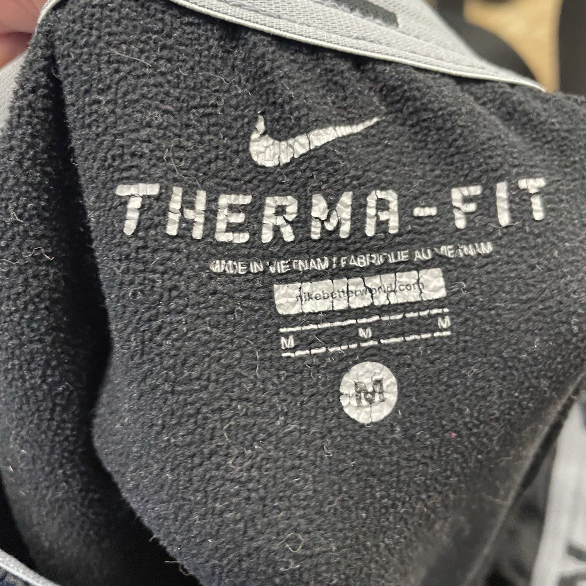 Nike Men's Therma-Fit Training Sweatpants Black Grey Side Stripe Sz M