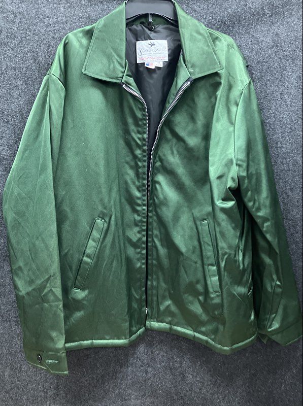 Vintage 90s Golden Fleece Men's Green Titan Cloth Full Zip Jacket Sz 50 Tall