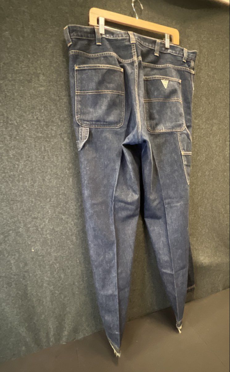 Vintage 90s Guess Men's Blue Carpenter Jeans Made in USA Sz 40x34