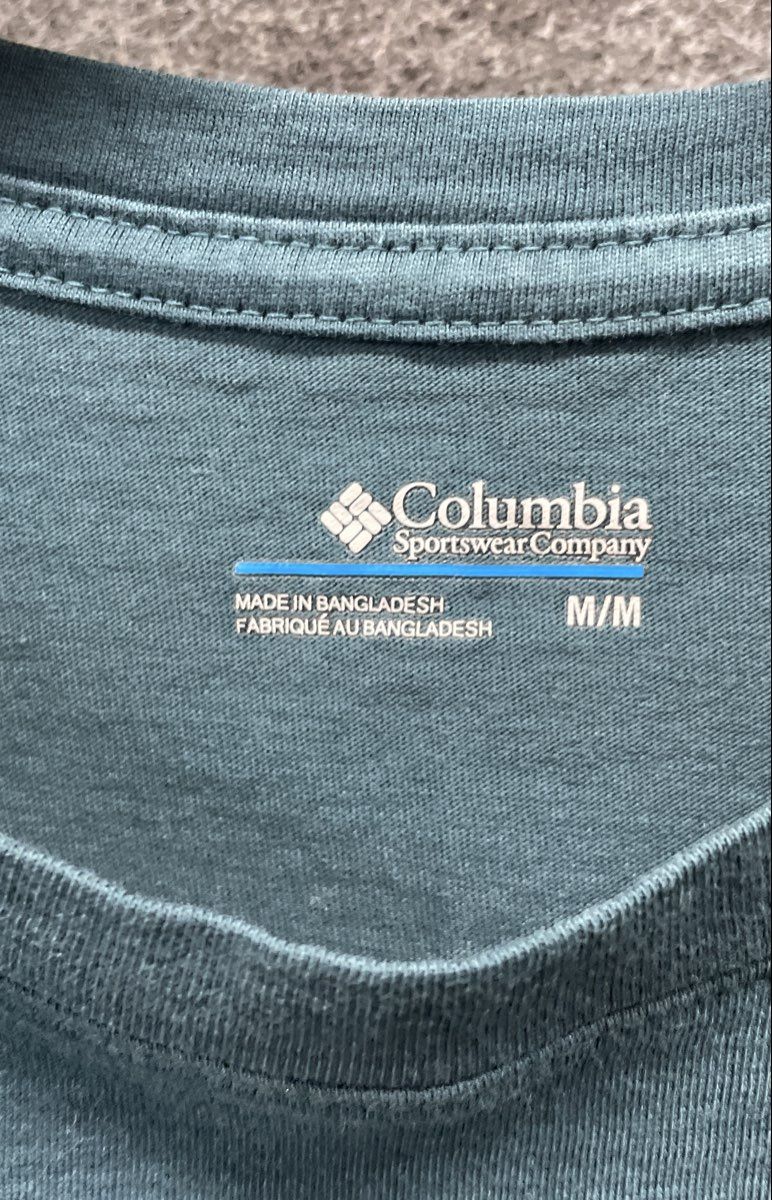 Columbia Men's Dark Green Short Sleeve Crewneck Casual Outdoor T-Shirt Size M