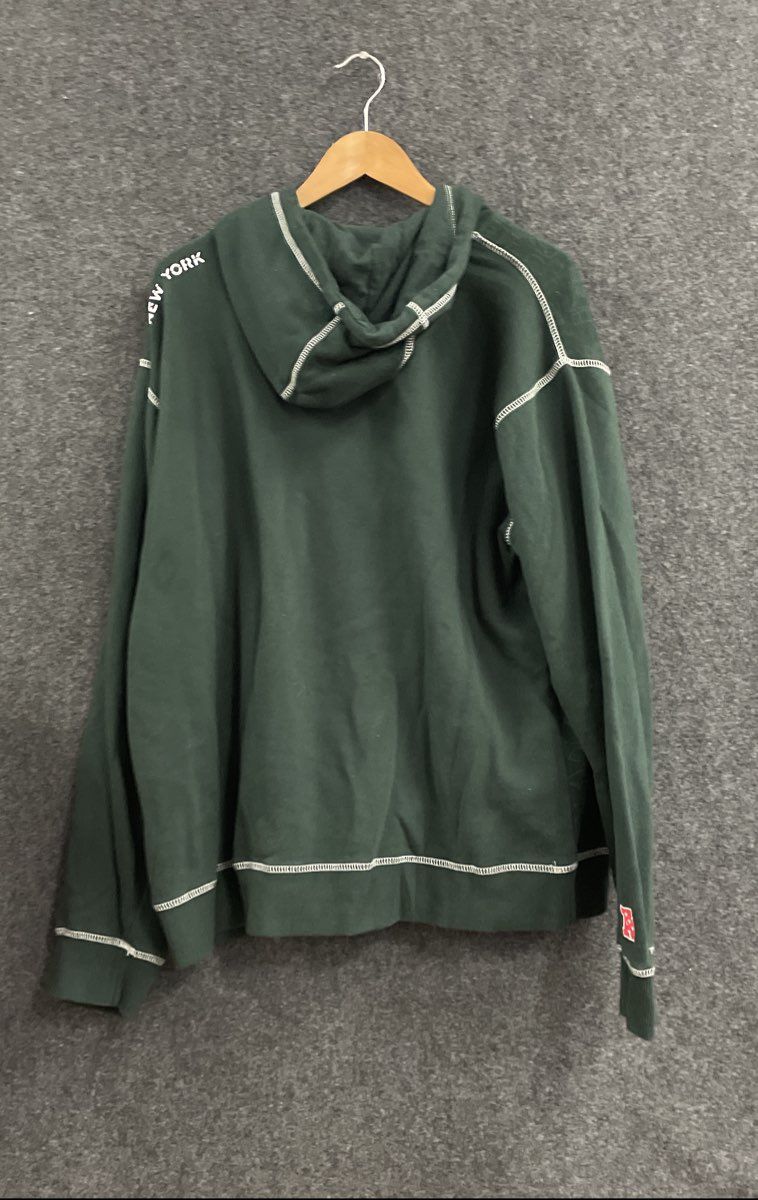 NFL Pro Line Men's New York Jets Quarter Zip Hoodie Green Contrast Stitch Sz XL