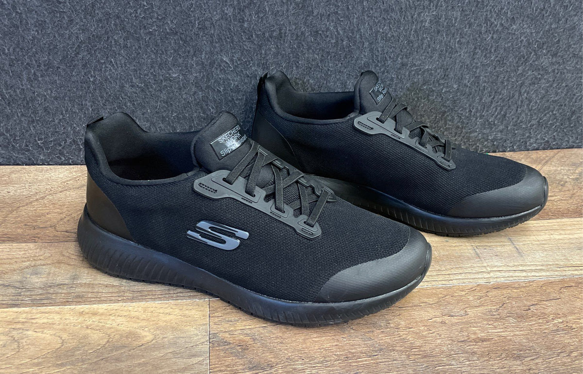 Skechers Work Squad SR Black Slip Resistant Work Shoes Women's Size 9