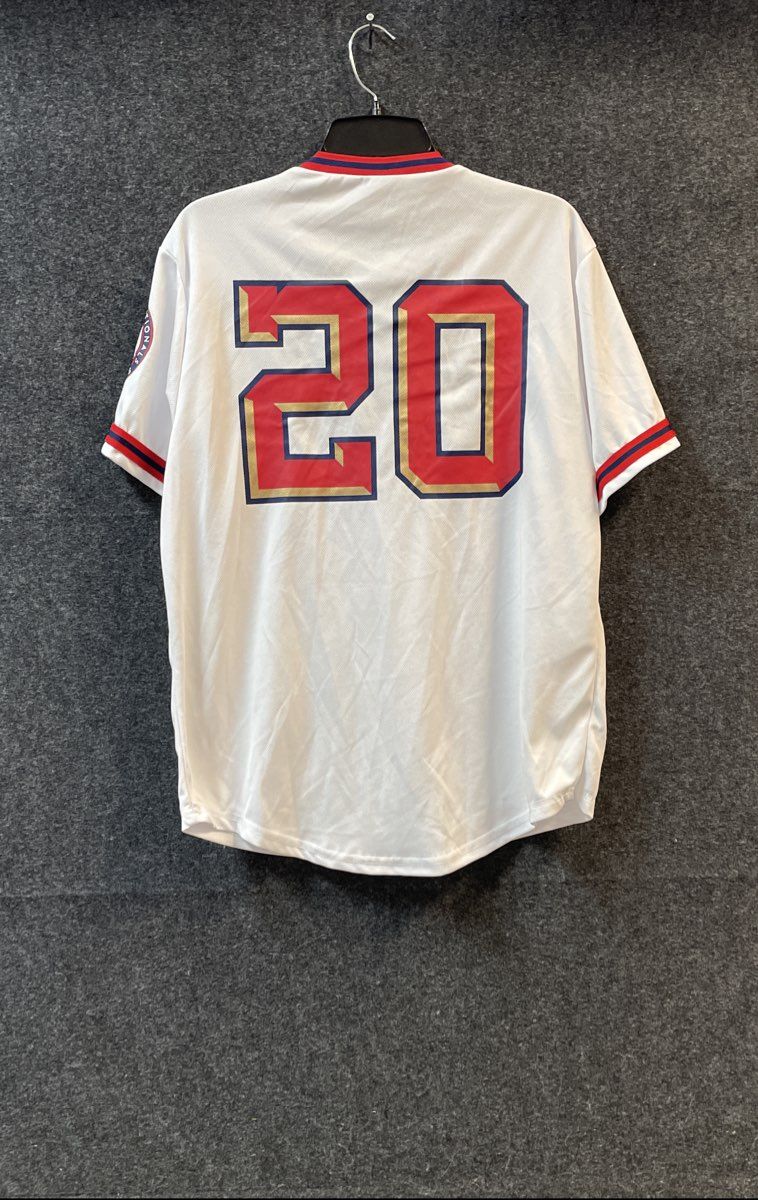 Washington Nationals Men's Baseball Jersey White 20th Anniversary Patch Sz M