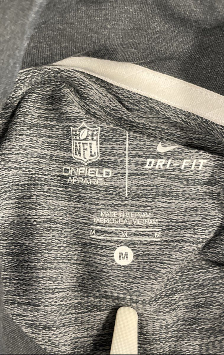 Nike Men's New York Giants Full Zip Gray Dri-FIT NFL Onfield Jacket Sz M