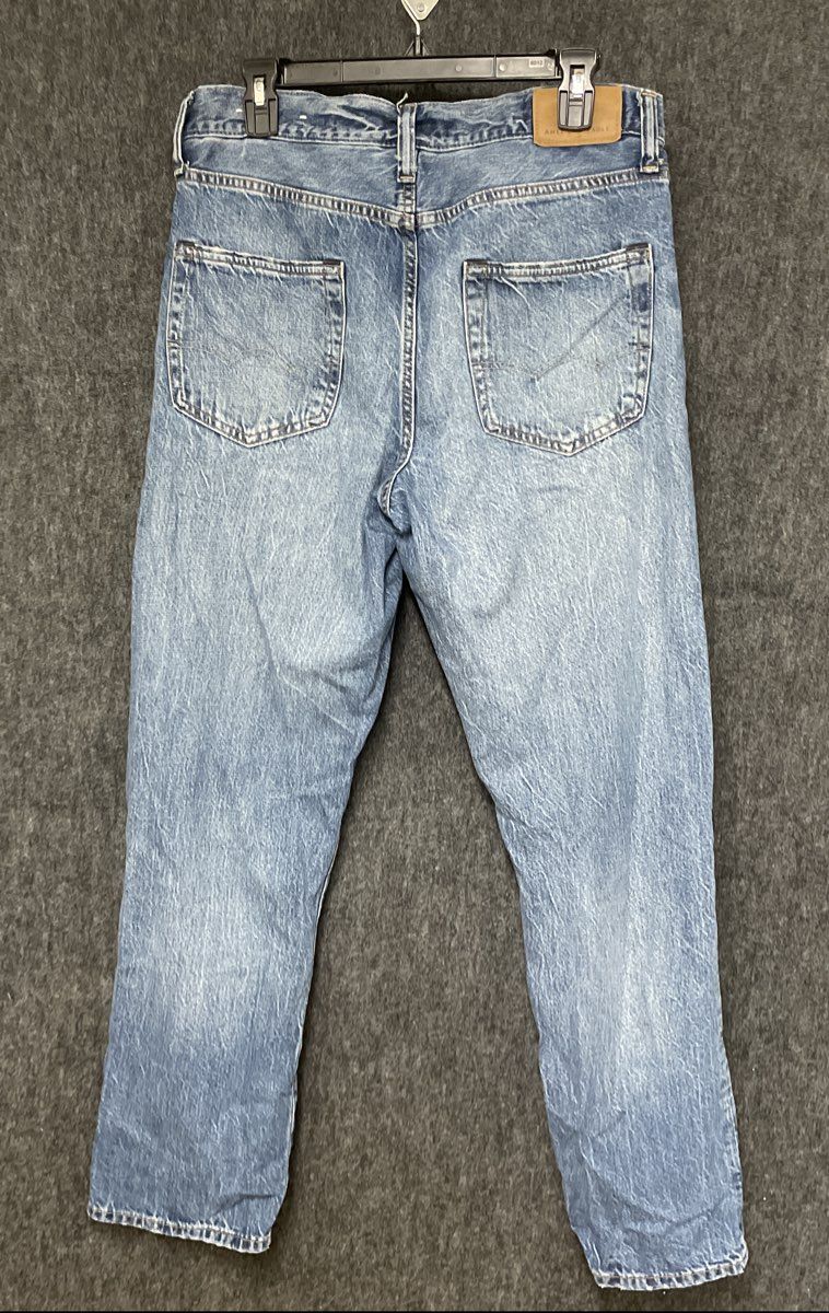 American Eagle Men's Light Wash Cotton Linen Blend Jeans Sz 30x32