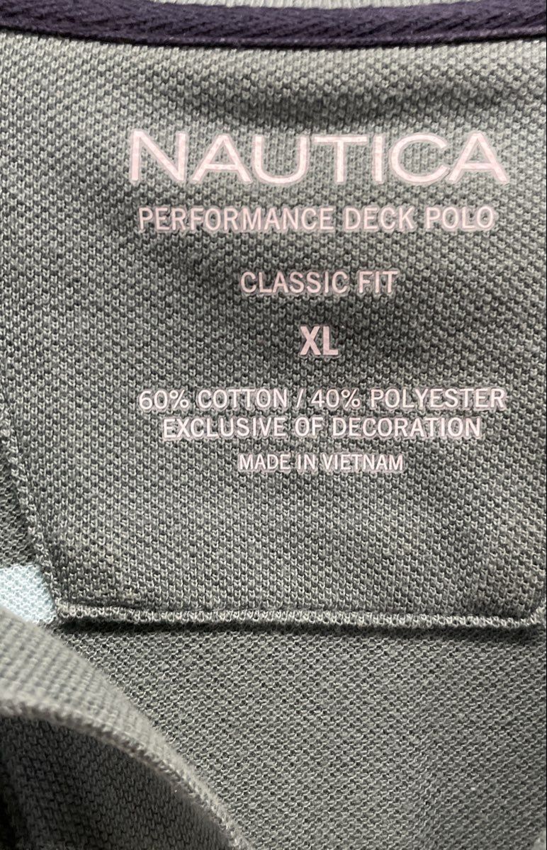 Nautica Men's Green Striped Performance Deck Polo Shirt Classic Fit Size XL