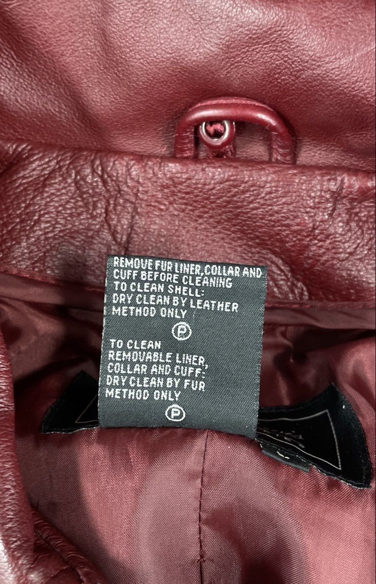 Vintage Y2K Terry Lewis Women's Burgundy Genuine Leather Jacket Sz L