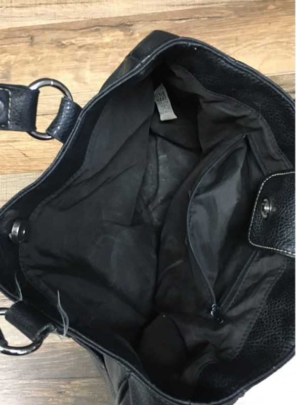 Vintage Y2K Nine West Black Pebbled Faux Leather Shoulder Bag Tote