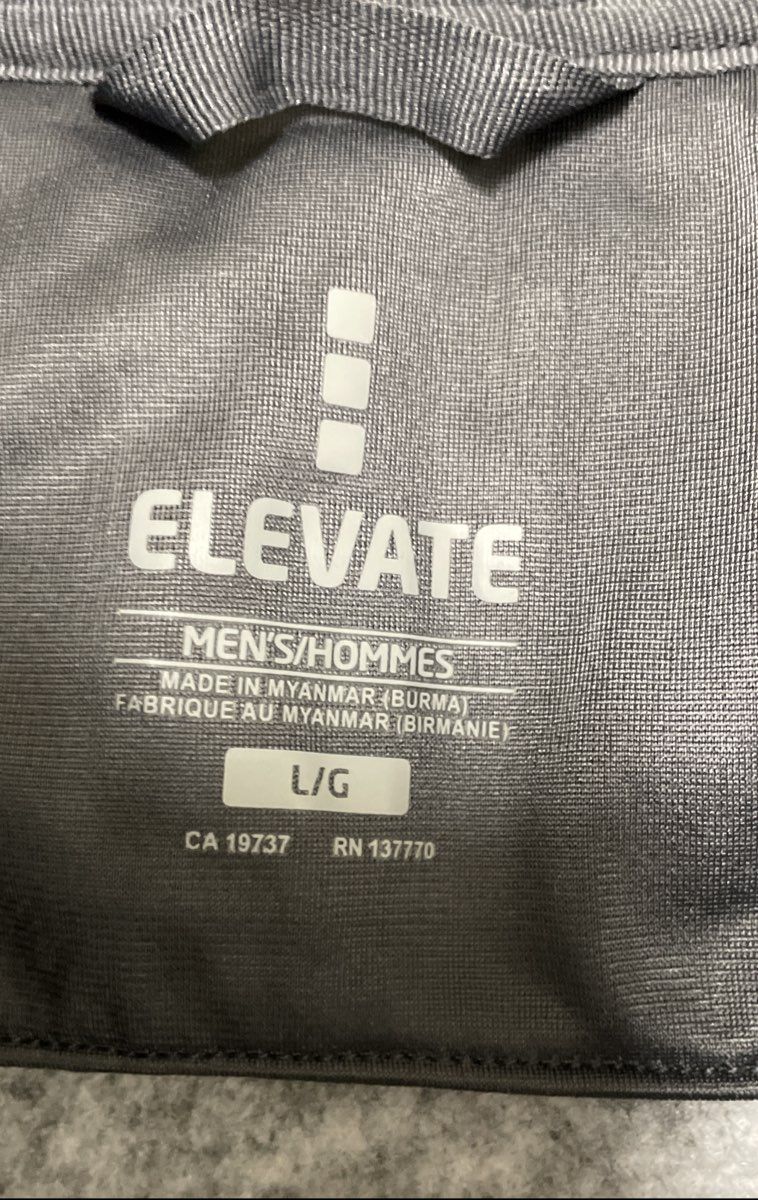 Elevate Men's Gray Black Quarter Zip Fleece Pullover Tremblant Jacket Size L