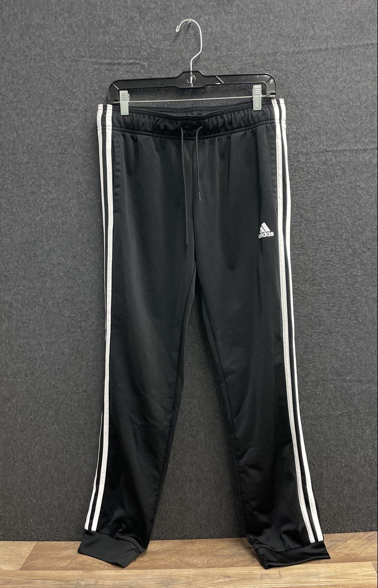 Adidas Men's Primegreen 3-Stripe Track Pants Black Joggers Size M