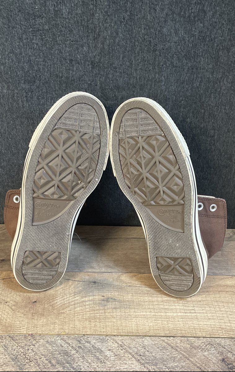 Converse Chuck Taylor All Star Brown Gold Satin Lining High Top Size 8