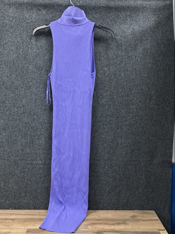 White House Black Market Women's Collared Sweater Dress Violet Light NWT Sz M